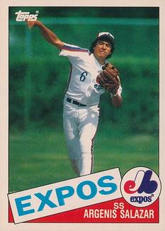 1985 Topps Mini Test Issue #154 Argenis Salazar Front