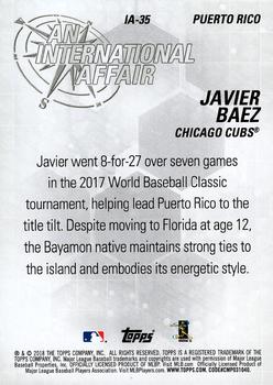 2018 Topps Update - An International Affair Blue #IA-35 Javier Baez Back