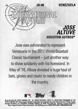 2018 Topps Update - An International Affair Blue #IA-46 Jose Altuve Back