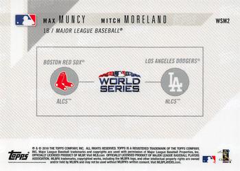 2018 Topps Now - World Series Matchup #WSM2 Max Muncy / Mitch Moreland Back