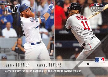 2018 Topps Now - World Series Matchup #WSM5 Justin Turner / Rafael Devers Front