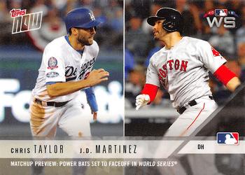 2018 Topps Now - World Series Matchup #WSM11 Chris Taylor / J.D. Martinez Front