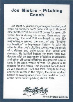 1994 Colorado Silver Bullets #NNO Joe Niekro Back