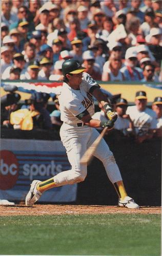 1989 Barry Colla Jose Canseco Postcards #2 Jose Canseco Front