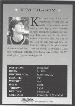 1996 Colorado Silver Bullets #NNO Kim Braatz Back