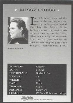 1996 Colorado Silver Bullets #NNO Missy Cress Back
