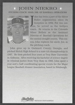 1996 Colorado Silver Bullets #NNO John Niekro Back