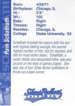 1995 Colorado Silver Bullets #NNO Pam Schaffrath Back