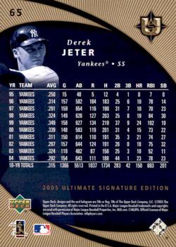 2005 UD Ultimate Signature Edition #65 Derek Jeter Back