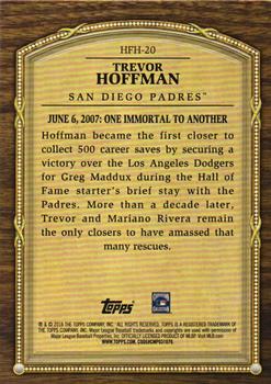 2018 Topps Update - Hall of Famer Highlights Black #HFH-20 Trevor Hoffman Back