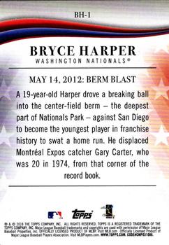 2018 Topps Update - Bryce Harper Highlights Blue #BH-1 Bryce Harper Back