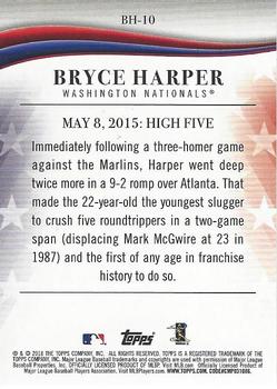2018 Topps Update - Bryce Harper Highlights Blue #BH-10 Bryce Harper Back