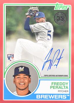 2018 Topps Update - 1983 Topps Baseball 35th Anniversary Autographs Red #83A-FP Freddy Peralta Front