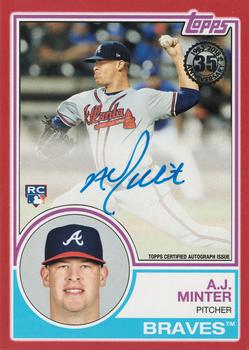 2018 Topps Update - 1983 Topps Baseball 35th Anniversary Autographs Red #83A-AN A.J. Minter Front