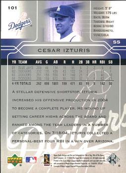 2005 Upper Deck #101 Cesar Izturis Back