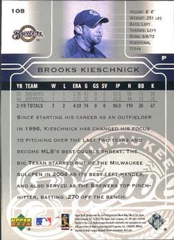 2005 Upper Deck #108 Brooks Kieschnick Back