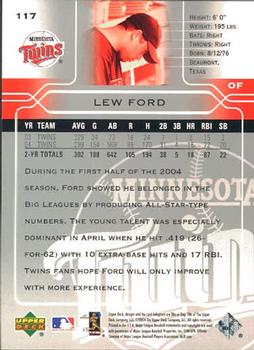 2005 Upper Deck #117 Lew Ford Back