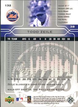 2005 Upper Deck #132 Todd Zeile Back