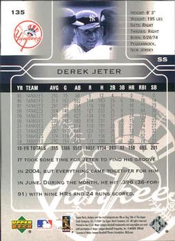 2005 Upper Deck #135 Derek Jeter Back