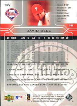 2005 Upper Deck #150 David Bell Back