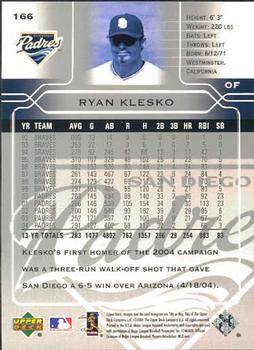 2005 Upper Deck #166 Ryan Klesko Back