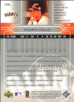 2005 Upper Deck #174 Pedro Feliz Back