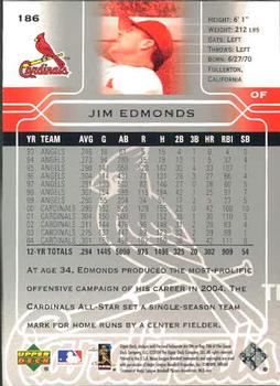 2005 Upper Deck #186 Jim Edmonds Back