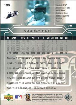 2005 Upper Deck #190 Aubrey Huff Back