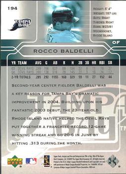 2005 Upper Deck #194 Rocco Baldelli Back
