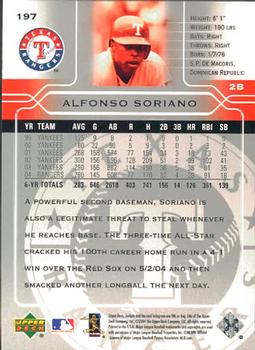 2005 Upper Deck #197 Alfonso Soriano Back