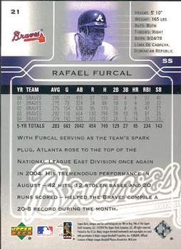 2005 Upper Deck #21 Rafael Furcal Back