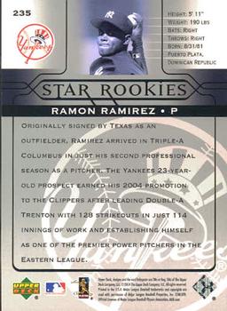 2005 Upper Deck #235 Ramon Ramirez Back