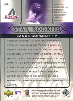 2005 Upper Deck #251 Lance Cormier Back