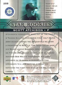2005 Upper Deck #255 Scott Atchison Back