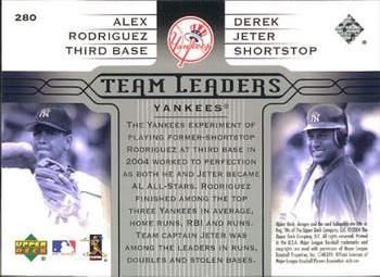 2005 Upper Deck #280 Alex Rodriguez / Derek Jeter Back
