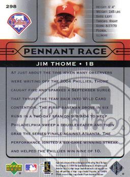 2005 Upper Deck #298 Jim Thome Back