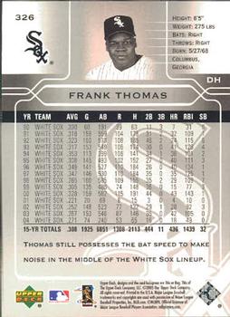 2005 Upper Deck #326 Frank Thomas Back