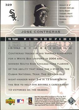 2005 Upper Deck #329 Jose Contreras Back