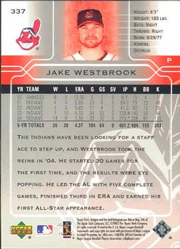2005 Upper Deck #337 Jake Westbrook Back