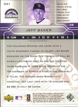 2005 Upper Deck #341 Jeff Baker Back