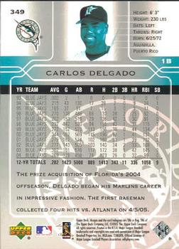 2005 Upper Deck #349 Carlos Delgado Back
