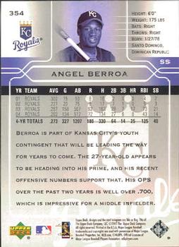 2005 Upper Deck #354 Angel Berroa Back