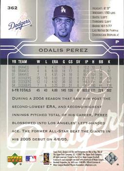 2005 Upper Deck #362 Odalis Perez Back