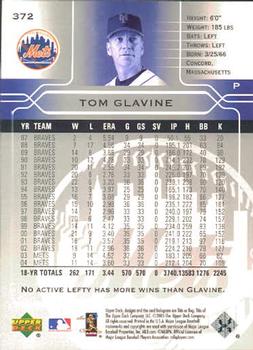 2005 Upper Deck #372 Tom Glavine Back