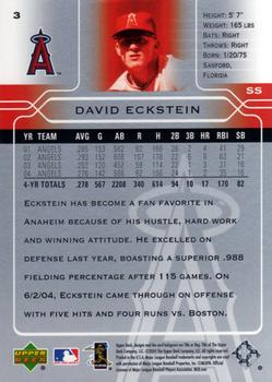 2005 Upper Deck #3 David Eckstein Back