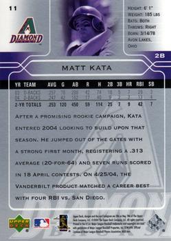 2005 Upper Deck #11 Matt Kata Back