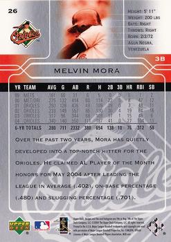 2005 Upper Deck #26 Melvin Mora Back