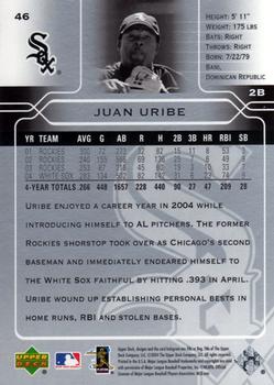 2005 Upper Deck #46 Juan Uribe Back