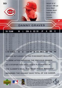 2005 Upper Deck #53 Danny Graves Back