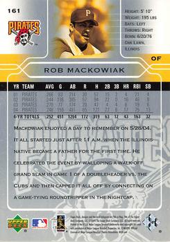 2005 Upper Deck #161 Rob Mackowiak Back